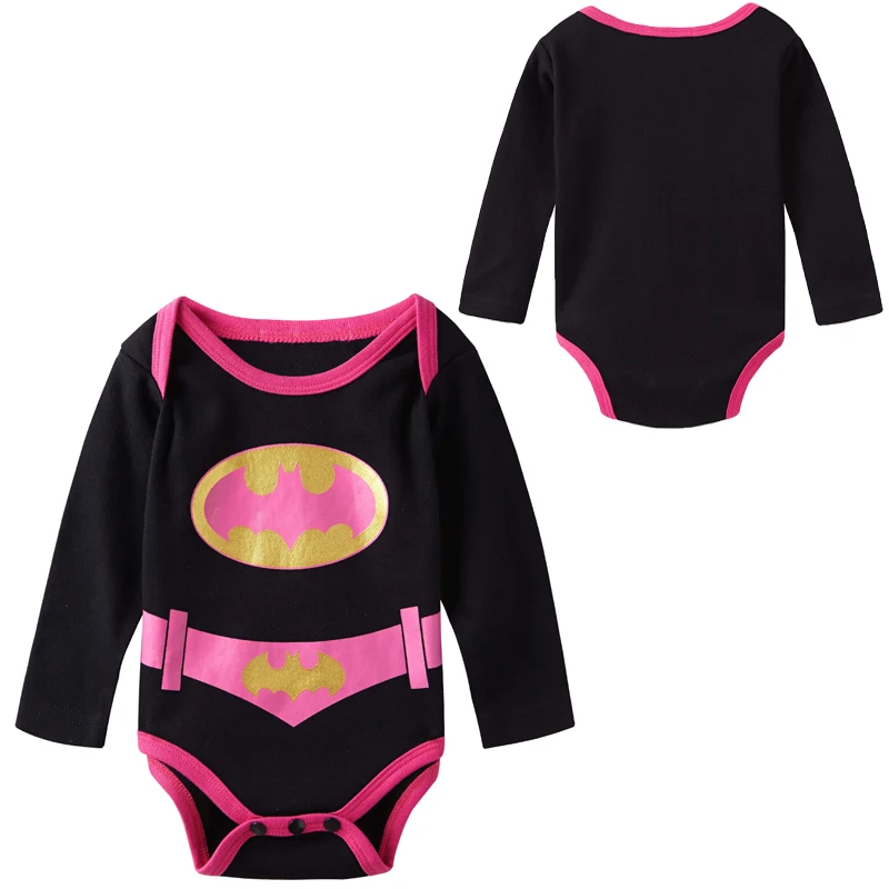

Baby Girl Batgirl Costume Bodysuit Infant Party Winter Clothes Newborn Infant Body Bebes Baby Long Sleeve