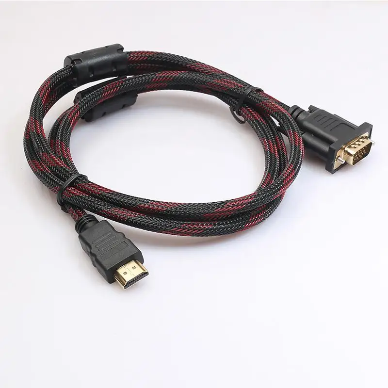 EastVita 1,5 м HDMI в 15 Pin VGA конвертер адаптер HDMI папа-папа 15 Pin VGA кабель нейлоновый плетеный кабель для HDTV компьютера