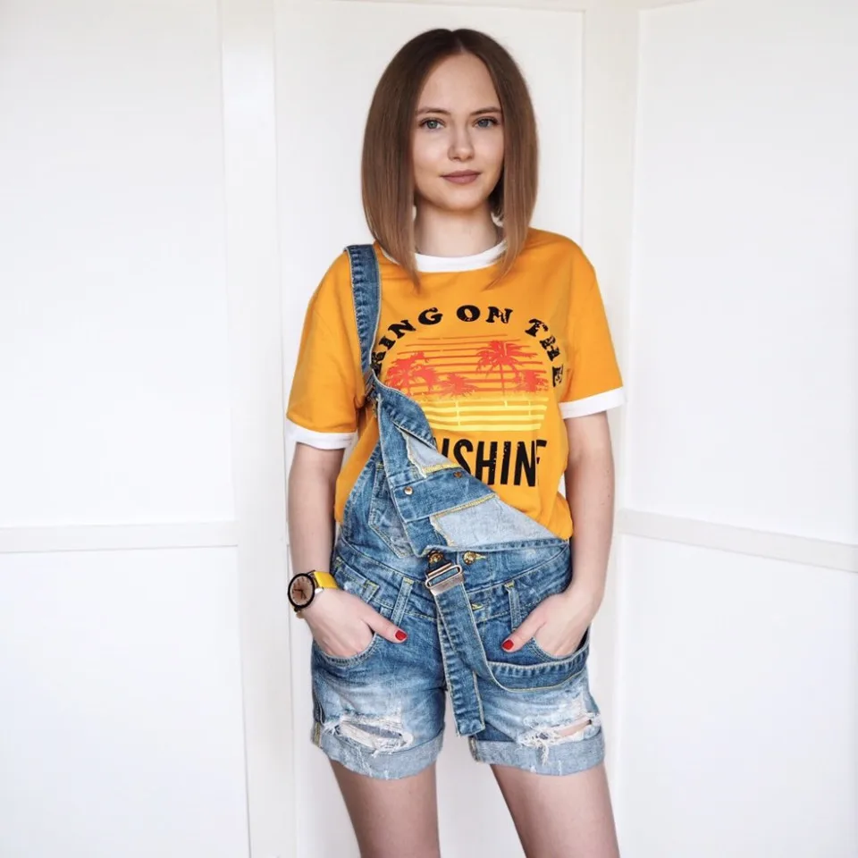 Женская футболка с надписью Bring On The Sunshine Повседневная круглым вырезом и коротким