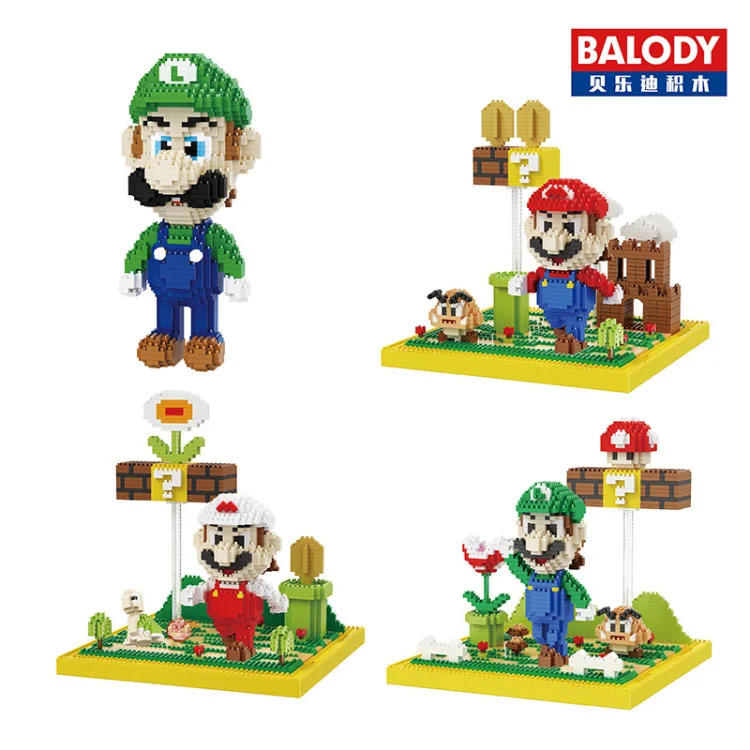 

Belle Mini Block Creative assembled toys Red Green Bai Mari building blocks toy