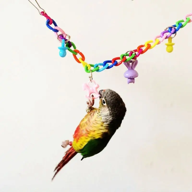 

Play Mini Budgie Lovebird Toy Animals Mice Rats 35cm Pet Universal Swing Cage Climb Colorful Parakeet Cockatiel