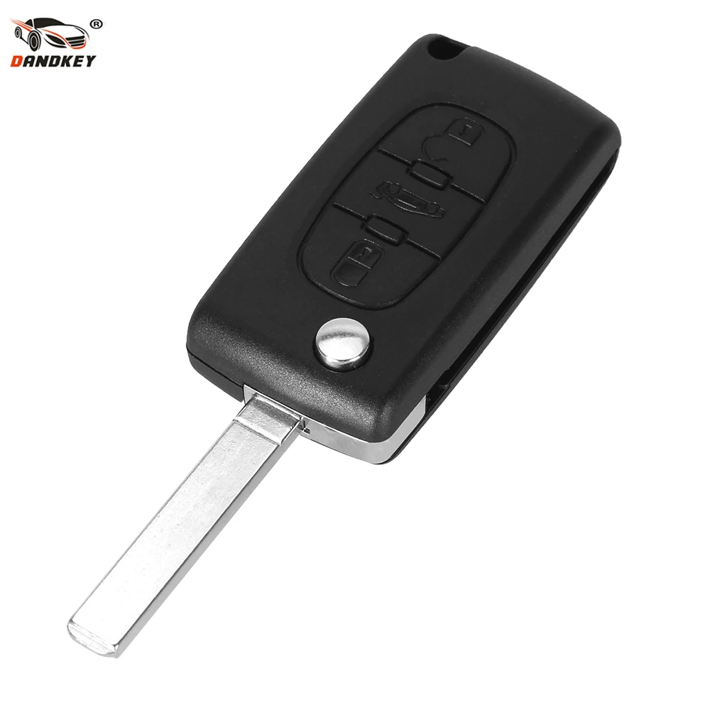 

DANDKEY 10pcs/lot 3 Button Flip Car Remote Locking Key Fob For Citroen Berlingo C2 C3 C4 Auto Key Shell Case Cover