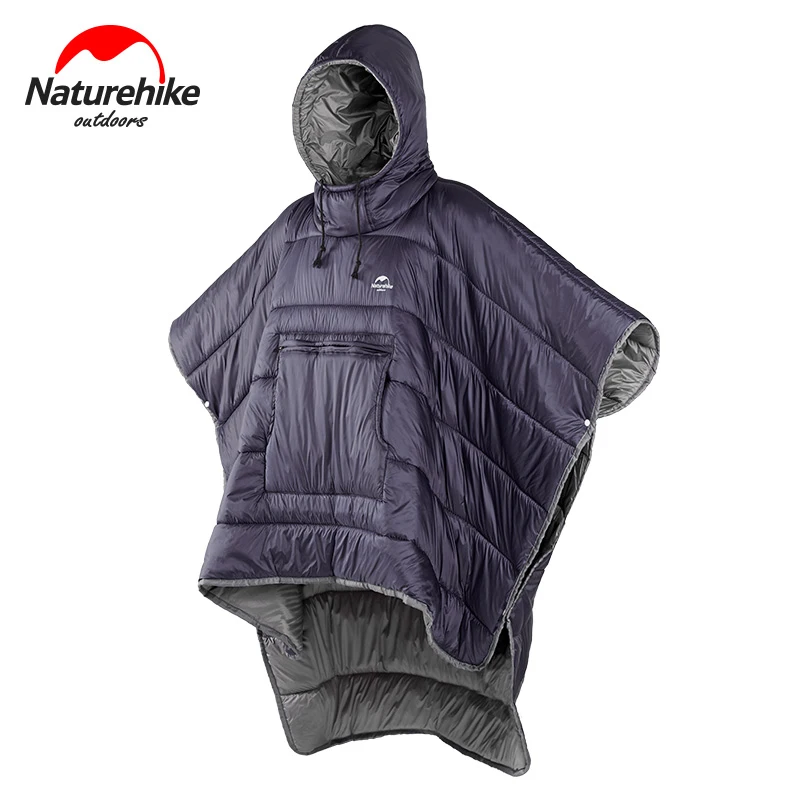 Naturehike теплый хлопковый спальный мешок портативный одеяло Открытый Кемпинг путешествия носимый водонепроницаемый плащ - Цвет: Purple
