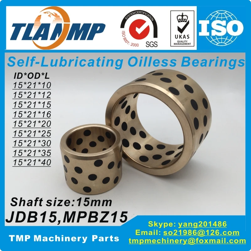 JDB1510/1512/1515/1516/1520/1525/1530 пропитанные графитовые медные подшипники MPBZ15