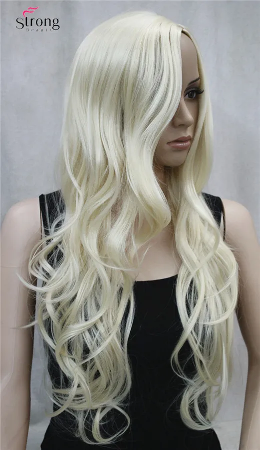 RG-9680 613  Bright Blonde Long nature wavy wig (2)
