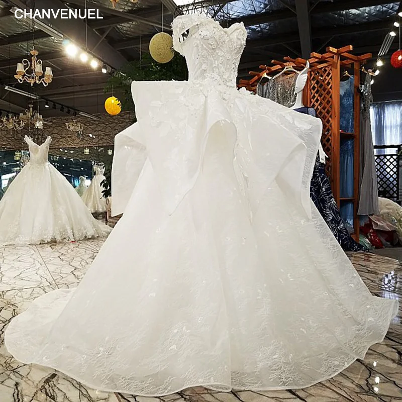

LS6510 luxury wedding dresses sweetheart off the shoulder appliques ball gown beading wedding dresses from china real photos