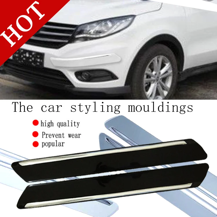 Nrpfell 20Mm 5M Chrome Voiture Style Moulage Bande De Garniture Auto-Adh/ésive Protecteur Accident De Collision Van