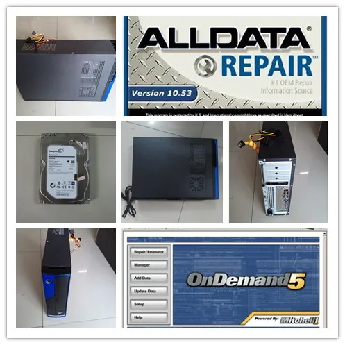  v10.53 alldata repair installed version mitchell ondemand auto repair software with 2tb hdd in comp