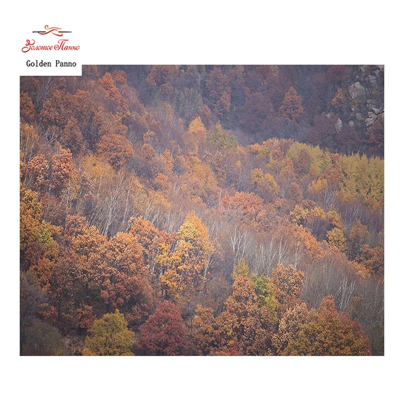 

Golden Panno,Needlework,DIY DMC Cross stitch,Sets For Embroidery kit 14ct unprinted forest cross-Stitching,christmas 0125