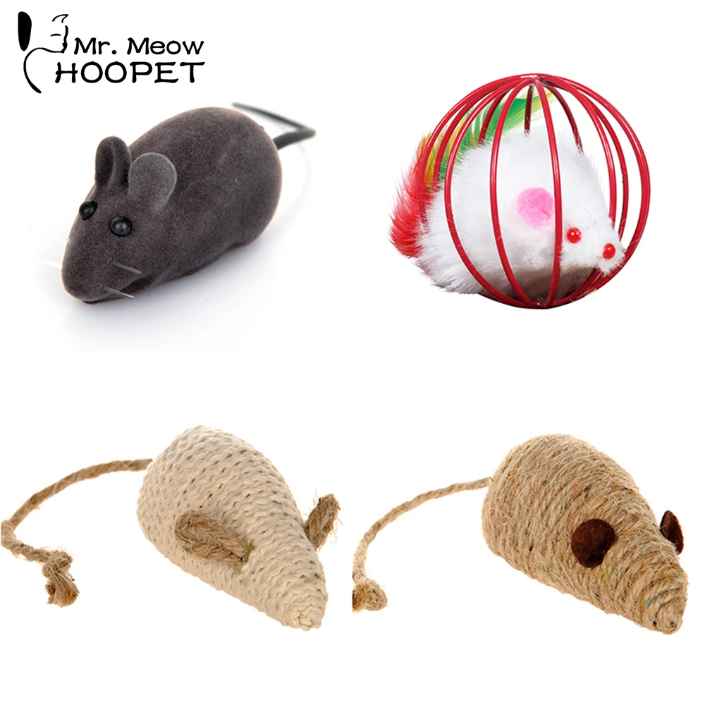 

Hoopet Pet Cat Mouse Toy Colorful Funny Playing Sound Toy Cat Dog Training Ball Toy Kitten Scratch Rat Toy