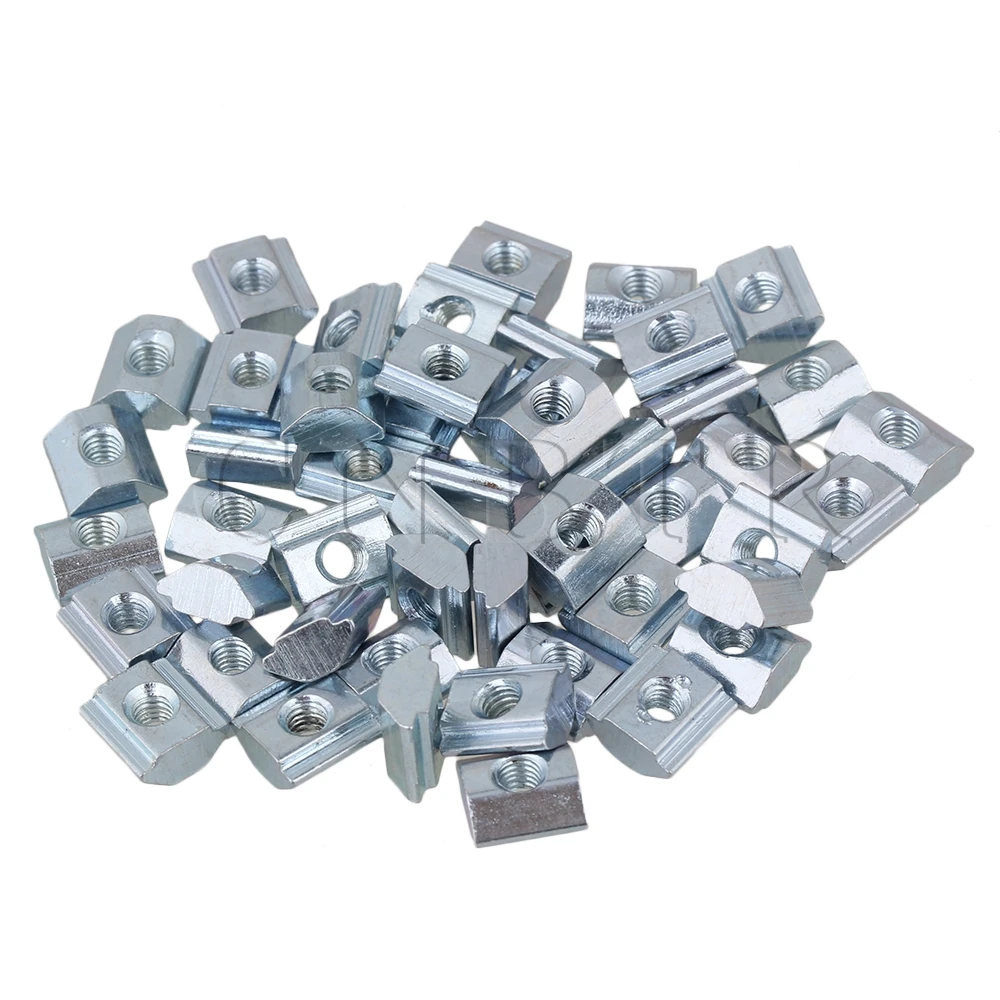 50Pcs M3 M4 M5 M6 Slot T Nut Sliding Nut For 2020 Profile Slot T Nut Aluminum Ex