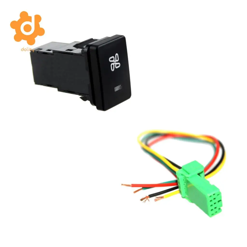 4 Pole Push Button Switch Blue LED for Toyota Camry Land Cruiser Hilux