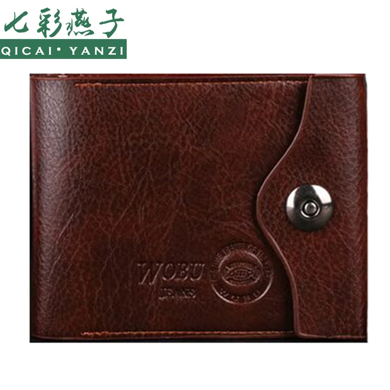  2016 Men's Faux Leather Bifold Wallet Brown Credit ID Card Holder Slim New Design Purse Gift High Quality Free Shipping N766 