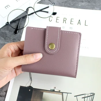 

PU Leather Vintage women's wallet 2019 With Coin Purse Pockets Small Thin portefeuille femme Fashion Student Mini Wallets