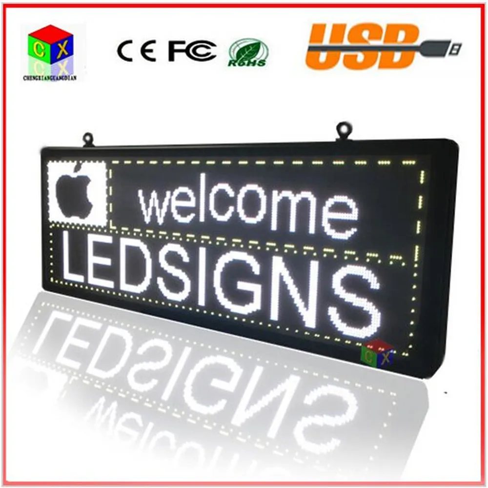 WIFI полноцветный СВЕТОДИОДНЫЙ знак 18''X40''/Поддержка прокрутки текста