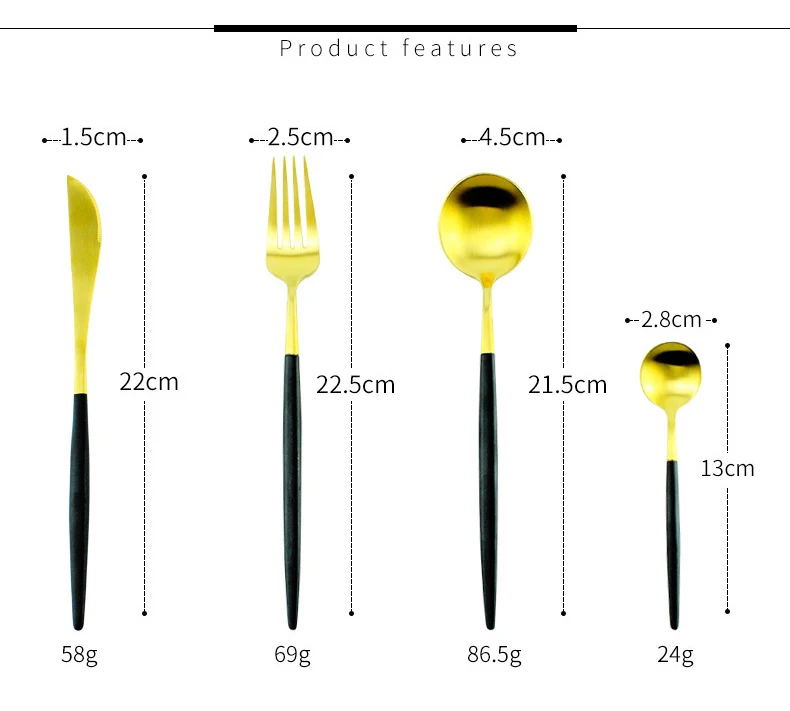 7 цветов, набор столовых приборов из нержавеющей стали, благородная вилка, нож, десертная посуда, посуда, золотой, серебряный, черный, кофейный