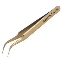 Новое поступление Золото Искра Пинцет для наращивания ресниц Нипер противокислотные Сталь изогнутая игла Пинцет Для Удаления Acne средства по уходу за лицом
