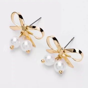 

Pre-order 2018 new, fashion gold drop earrings, factory wholesale new arrival, real goldplated fresh pearl dropped earrings