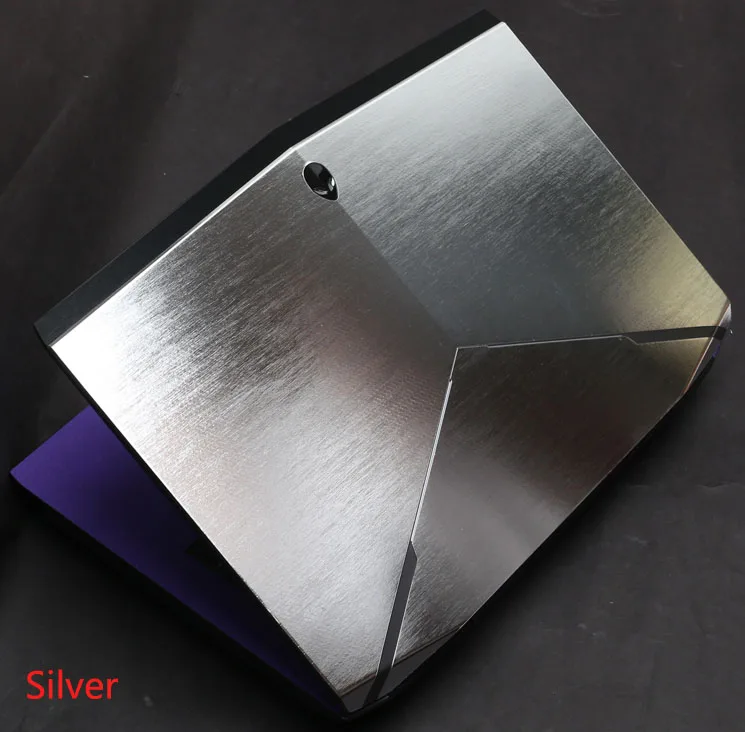 KH ноутбука матовый блеск Стикеры кожного Покрова гвардии протектор для Dell Alienware 14 M14x ANW14 ALW14 R3 1" 2013- выпуска - Цвет: Silver Brushed