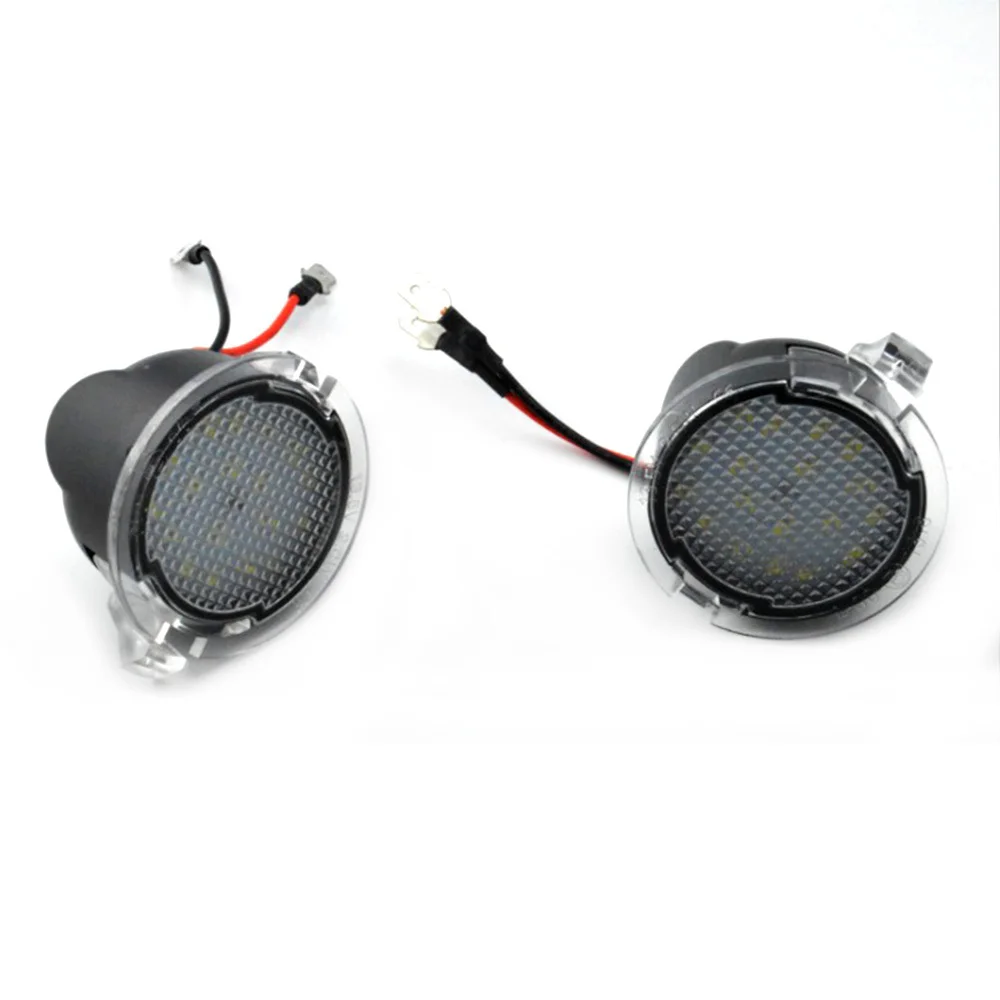 

White LED Side Car Mirror Puddle Light Lamp - Direct Replace - for Ford Explorer Mondeo Edge Taurus F-150 Pack of 2