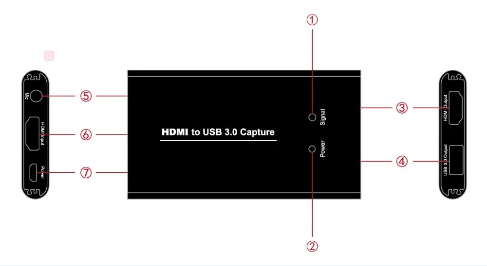 KuWFi USB3.0 HDMI 1080P видеозахвата HDMI к USB карта видеозахвата ключ игра потоковая прямая трансляция с микрофоном вход