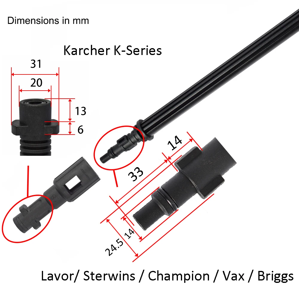 Давление шайба адаптер конвертер для изменения Bosche(старый)/шайбами фаип(лет) /Lavor/Stewins/Vax на Karcher K серии автомобилей шайба