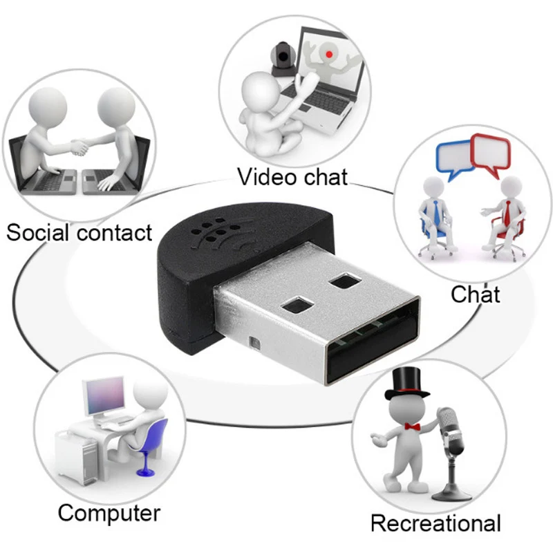 Мини USB микрофон аудио студийный записывающий микрофон для компьютера ноутбука S288