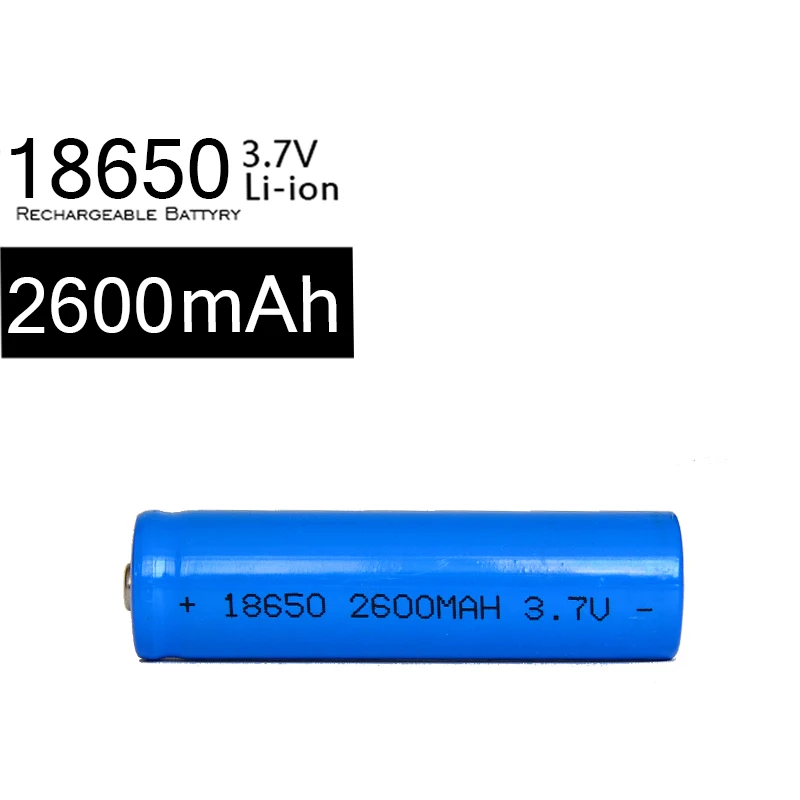 4 шт 2600mAh 3 7 v 18650 батареи синий цвет литий ионная аккумуляторная батарея для
