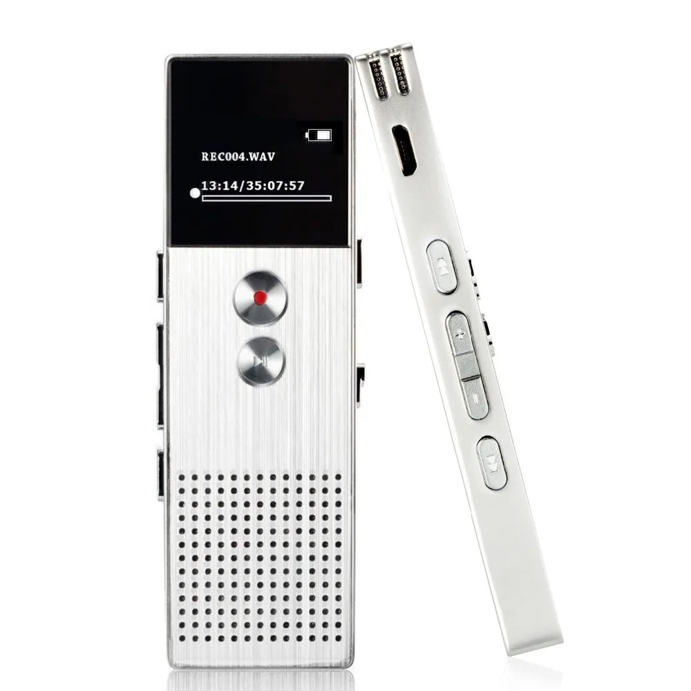 Professional Audio Recorder 8GB Metal Voice Tracker Portable Business Digital Voice Recorder Telephone Recording MP3 Player