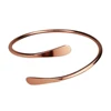 MYLONGINGCHARM 10pcs/lot blank Brass Stacking Bangles Smooth Oval Stacking Bracelet Open Cuff Bangles F1671 3