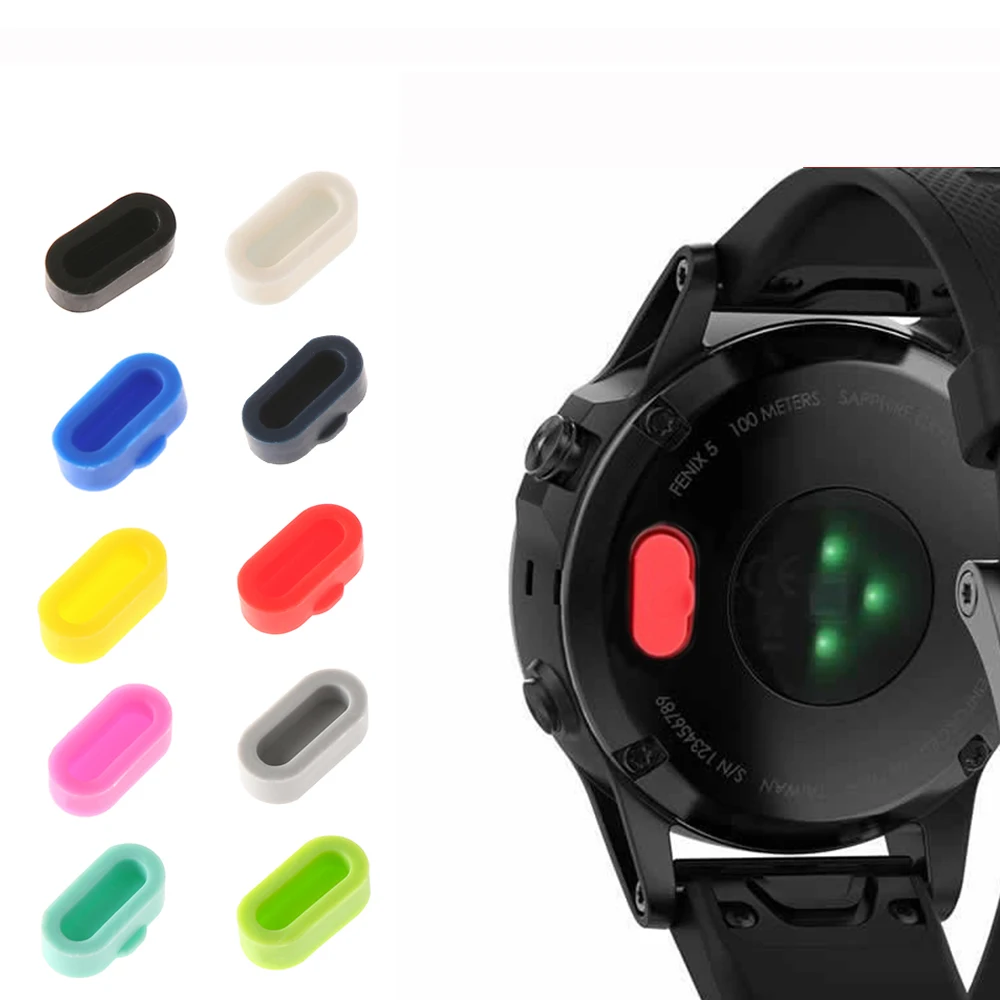 

10 Pcs/Set Silicone Cover Dustproof Plug Case Protective Plugs Caps for Garmin Fenix 5 5s 5x plus vivoactive 3
