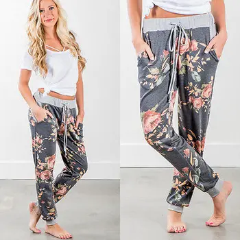

Women's Loose Casual Harem Pants Comfortable Lady Jogger Dance HipHop Slacks Trousers Ladies Women Flower Pant Print Clothing