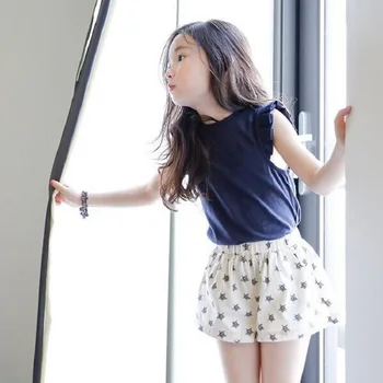 

2018 New Girls clothes T-shirt+shorts 2pcs/set Fashion girl Outfits autumn Children clothing sets Kids Sport Suits