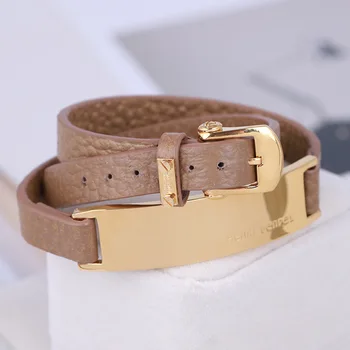 

European and American jewelry wholesale metal strip leather two kinds of fashionable collar necklace