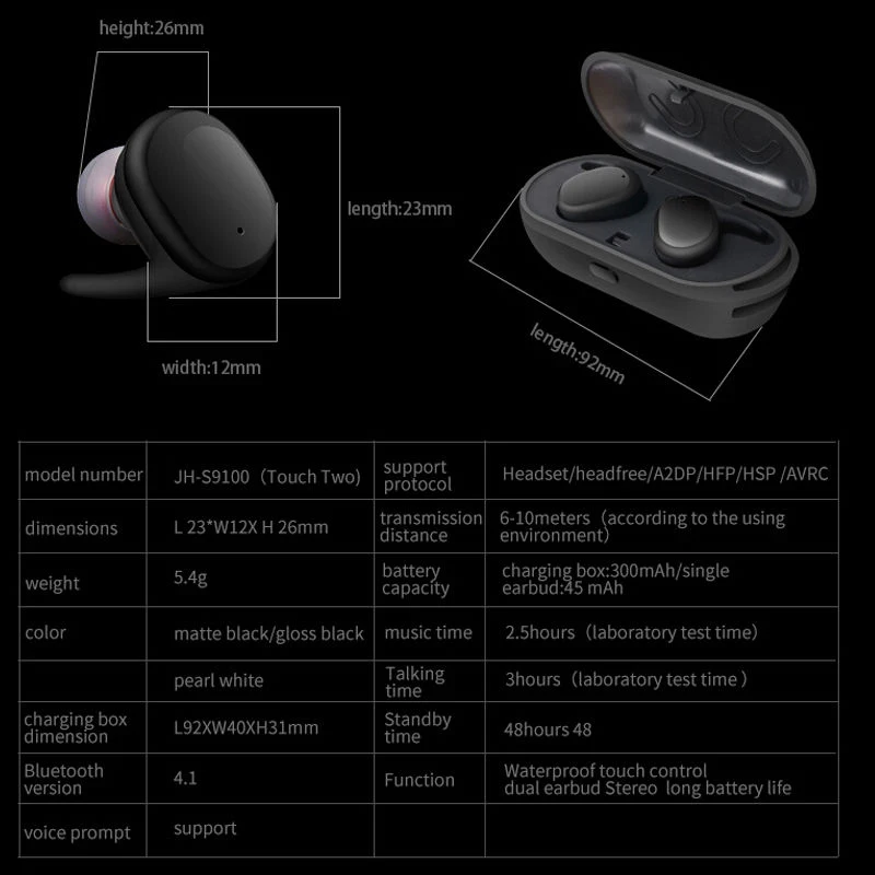 Mini Invisible Twins Wireless Earphones TWS Bluetooth Stereo Sport Waterproof Headset Earbuds Handsfree for iPhone Xiaomi (8)