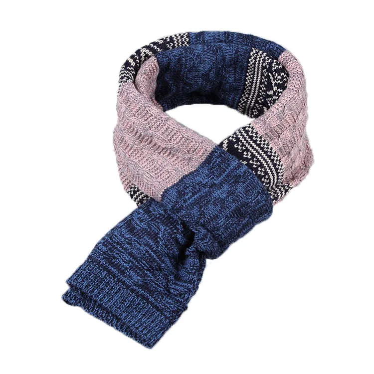Прямая поставка мужские s акриловый шарф новые корейские женские мужские унисекс теплые шарфы осень-зима подходят любителям Вязание длинный большой шарф Обертывания - Цвет: Pink scarf