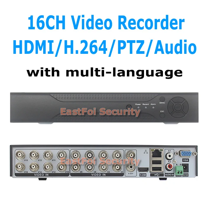 

HDMI 16CH DVR H.264 Network DVR with mobile phone monitoring Motion detection P2P CCTV DVR 2ch audio-in Support PTZ, RS485