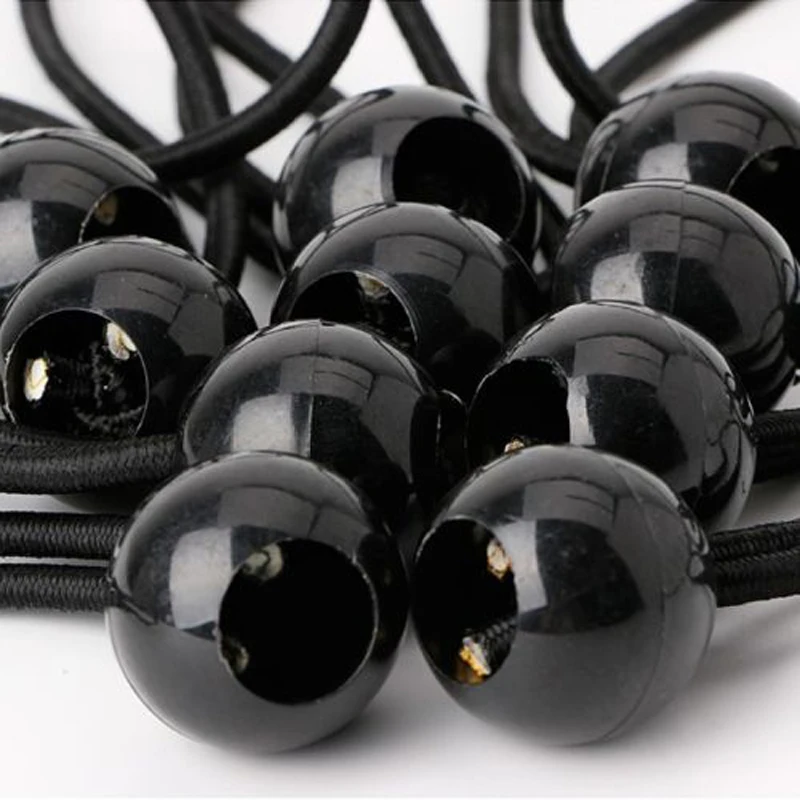 10Pcs Flag Pole Clip Attach Windsocks Flags To Poles Ball Bungee Cord Ties Rope 15CM
