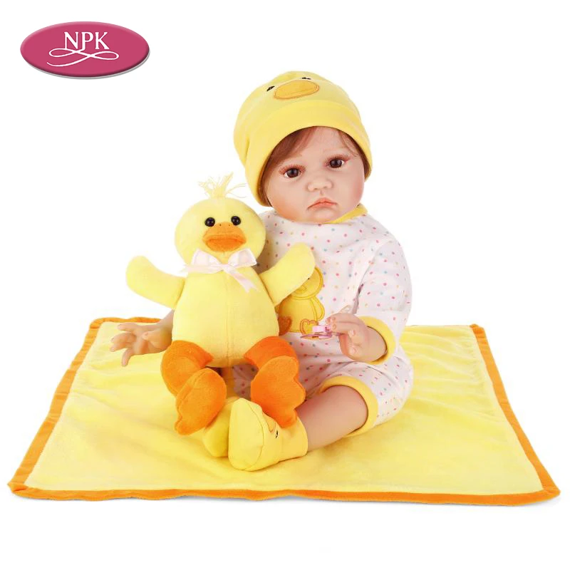

NPK 22 Inches Reborn Baby Doll 55 CM Soft Silicone Lifelike Newborn Princess Girl Realistic Dolls Toys Reborn Menina Bonecas