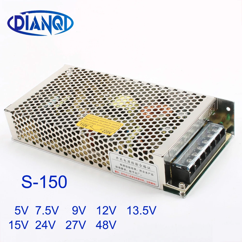 

power suply S-150W 5V 7.5V 9V 12V 13.5V 15V 24V 27V 48V ac dc power supply ac dc converter S-150-12 S-150-27 S-150-48 S-150-9