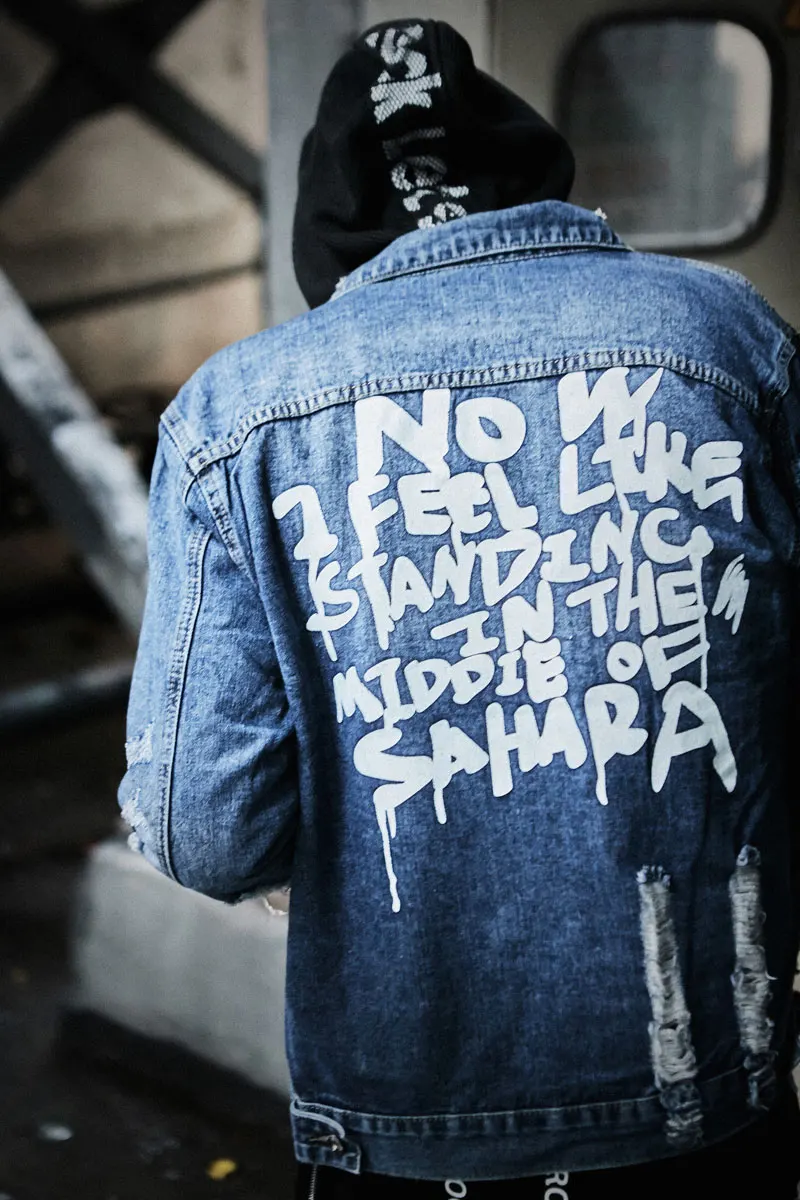 Distressed Ripped Denim Jacket 2