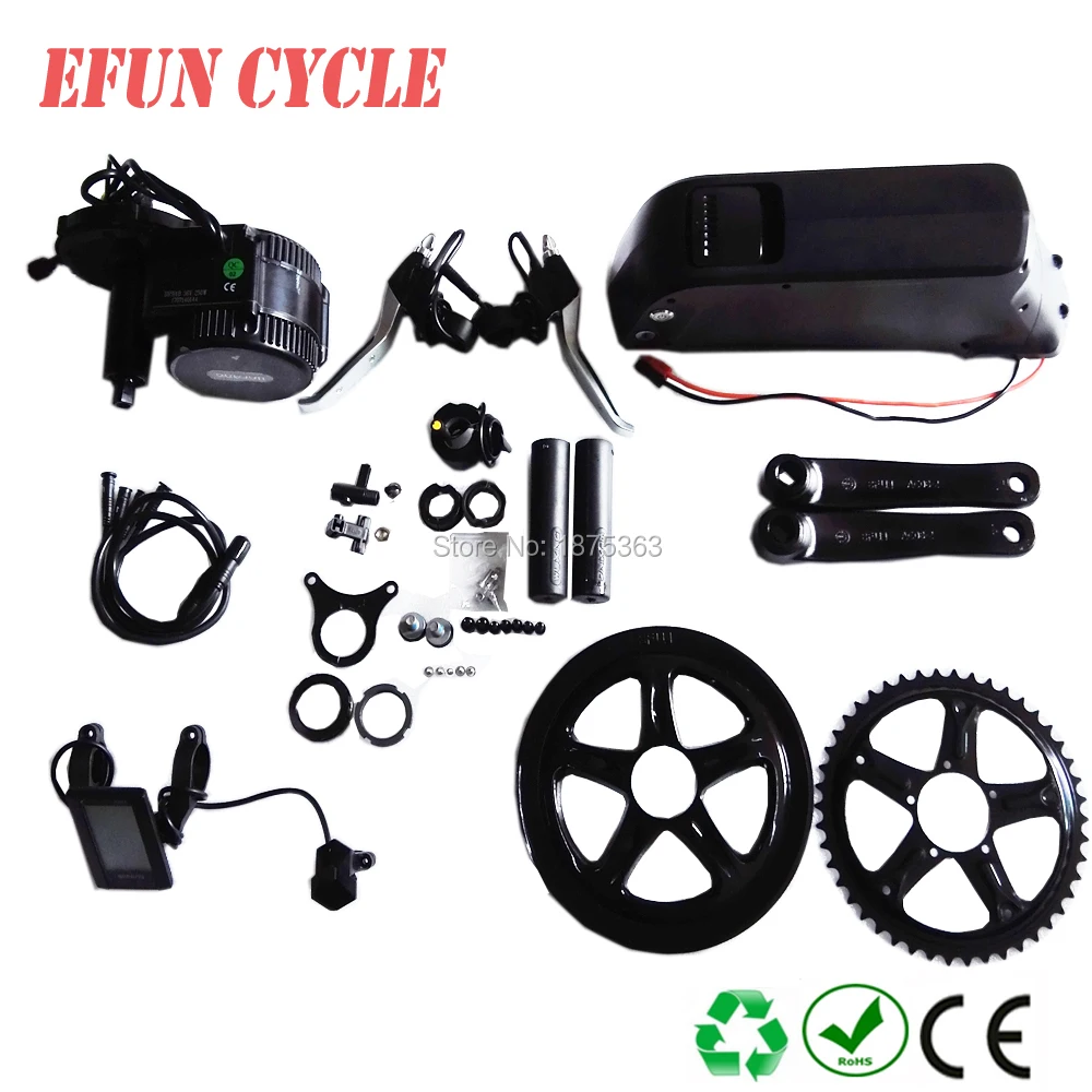

High power 8Fun/Bafang BBS01 36V 350W mid drive motor kits with 36V 17.5Ah USB down tube battery for fat tire bike/city bike
