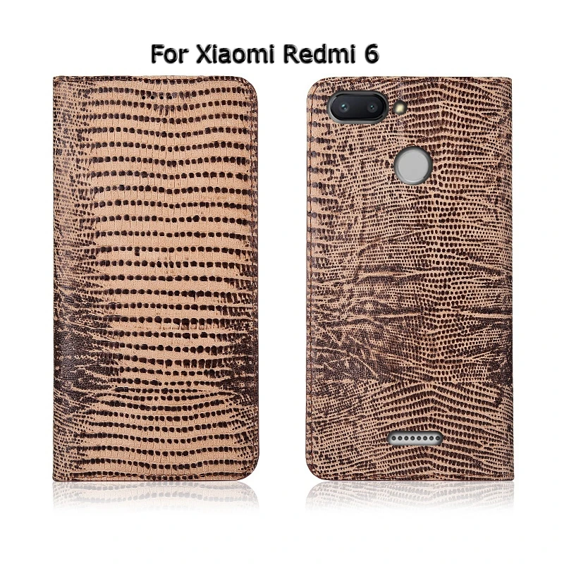 Чехол для телефона Xiaomi Redmi 6 6A 7 Pro текстура под ящерицу раскладной Магнитный чехол подставка натуральная кожа чехол для телефона