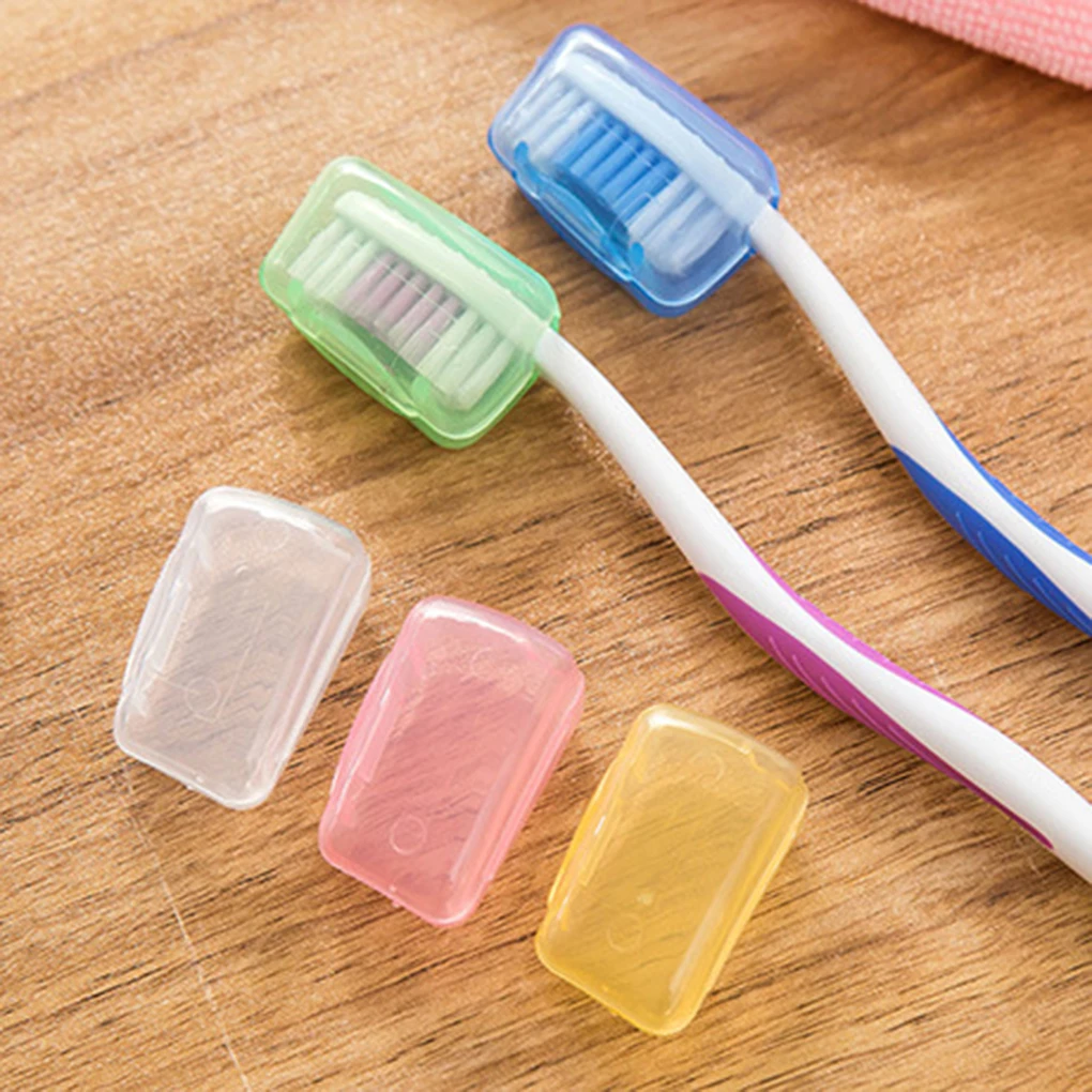 5 uds de cubierta de la cabeza del cepillo de dientes tapas para cepillos de dientes cepillo de dientes de protección caminata caso cepillo Protector a prueba de gérmenes Color al azar