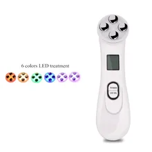 Уход за кожей затянуть мачта Массаж машина EMS мезопорации Электропорация RF светильник на светодиодах светильник энергии 5 в 1 подарочная коробка