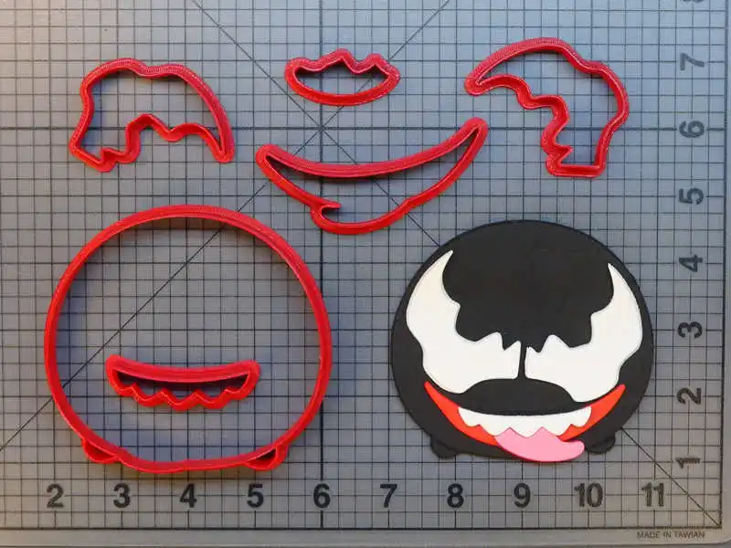 Супер ее игрушка резак для печенья на заказ 3D Печатный Бэтмен Капитан помадка кекс Топ резак форма для печенья торт украшения инструменты - Цвет: Venom  5  inch