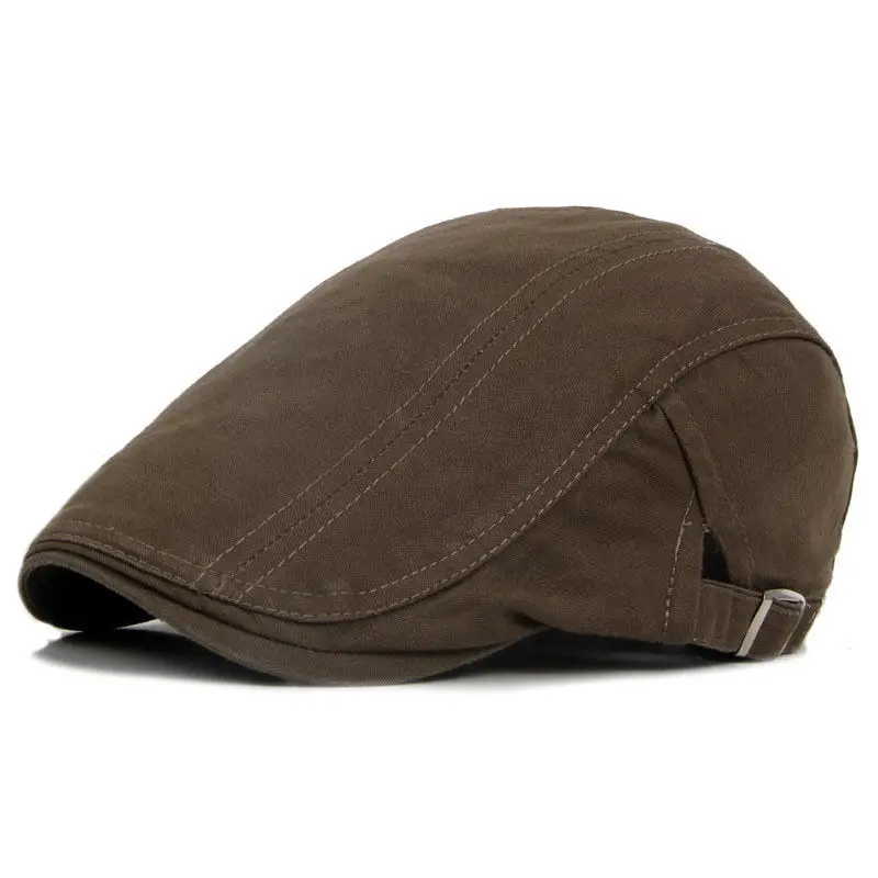 Dark Khaki Регулируемый берет, кепка s, для улицы, защита от солнца, дышащая, с костями, шапки, женские, мужские, в елочку, одноцветные, Плоские береты, шапка, шапка - Цвет: Dark Khaki