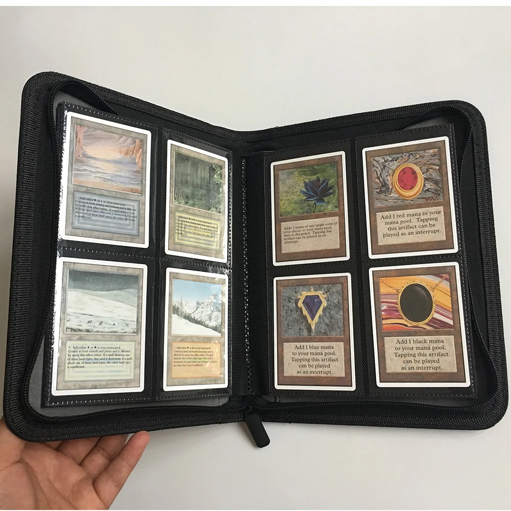 

Card Collection Album Card album with 20 pages 2 Sided 4Pockets/page cards album for Board Game Trading Cards