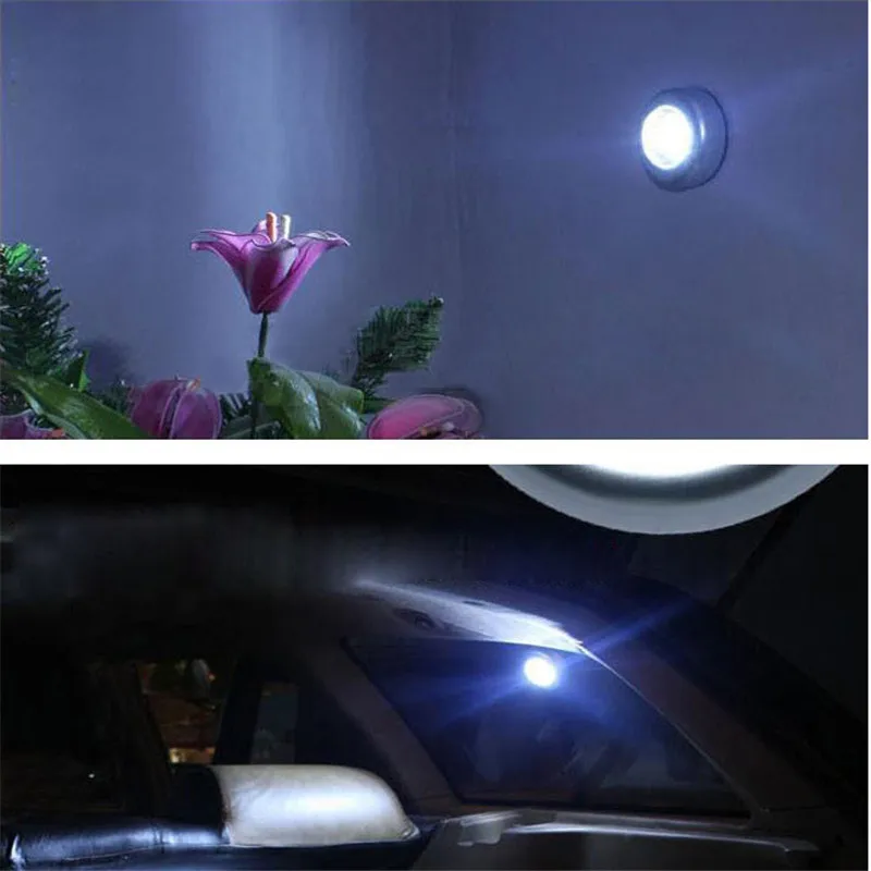 3 LED Wall Light Kitchen Cabinet Closet Lighting Sticker Tap Touch Lamp DROPSHIPPING ^2^40 HOT | Дом и сад