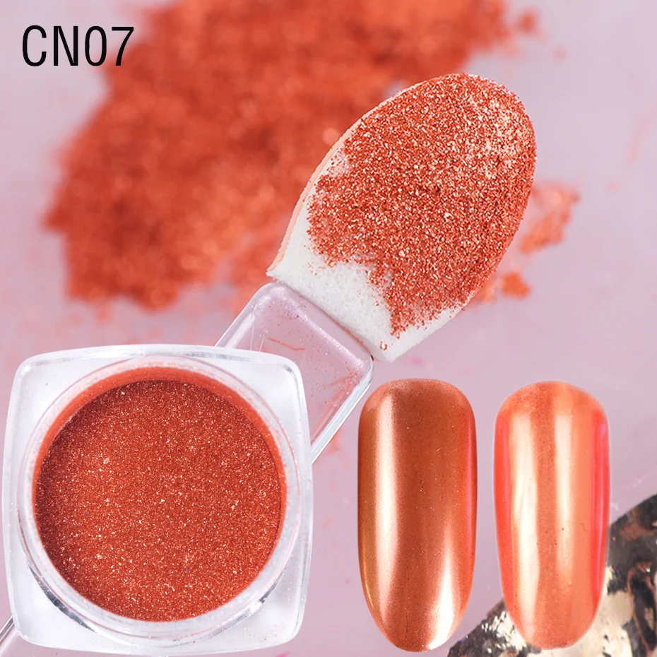 Mirror Chrome New Colors Nail Glitter Powder Pink Rose Silver Laser Holographic Pigment Dipping Dust Manicure Decorations LA786 (4)